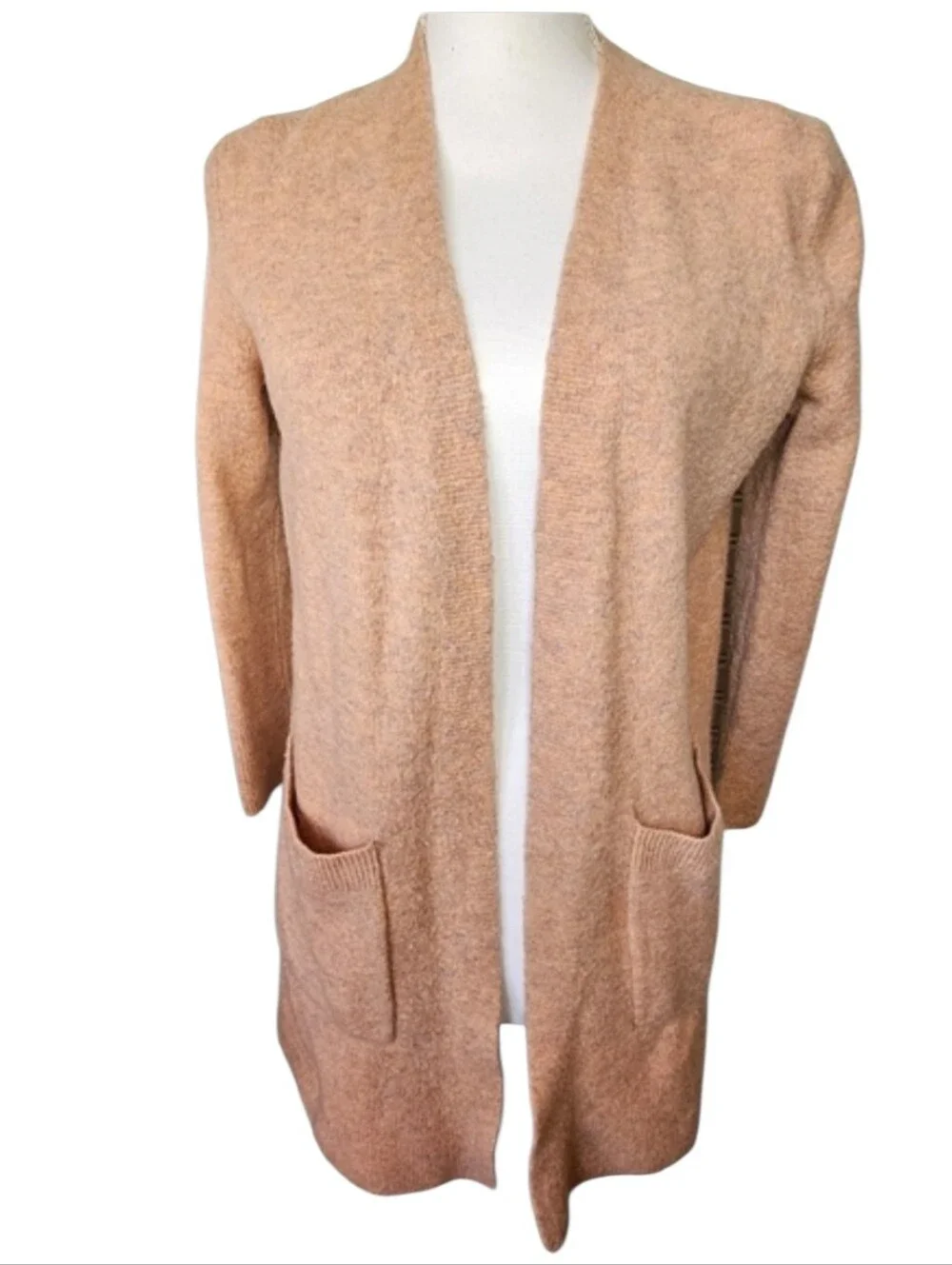 Madewell Pink Merino‎ Wool Aplaca Blend Open Cardiagan Size XS